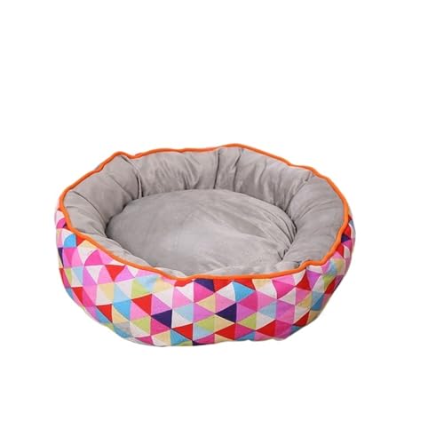 BoLinCo Heimtierbedarf Oxford Cloth Dream Color Kennel Teddy Pet Kennel Winterwarmer Zwinger (Color : Colorful, Size : Small for Less Than 7kg) von BoLinCo