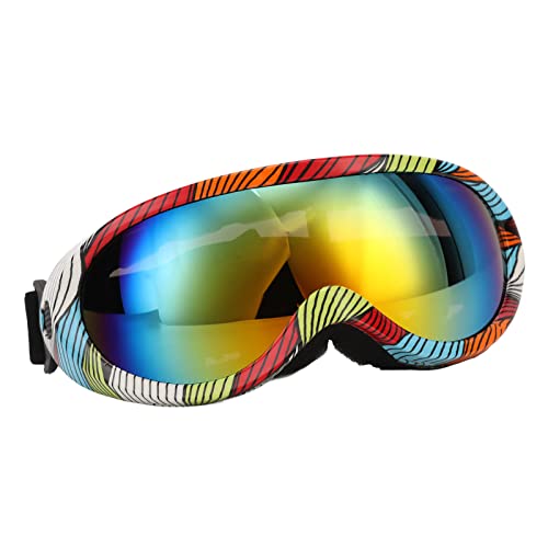 Anti-UV-Winddichte, wasserdichte Hunde-Sonnenbrille, Verstellbarer Riemen mit PC-Linse und PVC-Rahmen, Modische Doggy-Brille für Outdoor-Aktivitäten (Streifenrahmen) von RiToEasysports