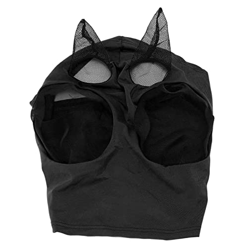 Atmungsaktive Mesh-Gesichtsmaske für Pferde mit Weichem Drahtgeflecht Schützt Augen und Ohren vor Mückenstichen für den Langzeitgebrauch (Black) von RiToEasysports