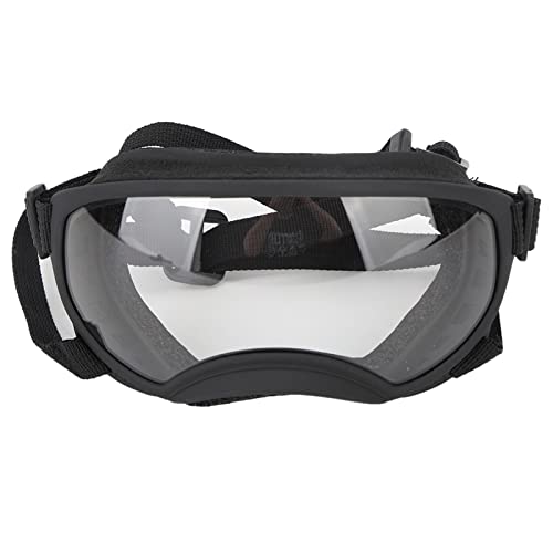 RiToEasysports Hundebrille, UV-Schutz, Verstellbar, Große Hundesonnenbrille, Winddichte Haustier-Sonnenbrille, Hundebrille für Mittelgroße oder Große Hunde (Transparent) von RiToEasysports