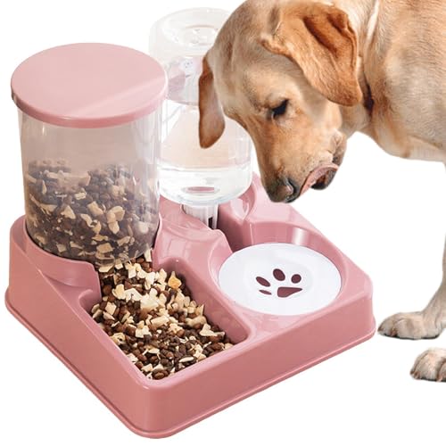 Automatischer Wassernapf, Hundefutterspender, Haustierfutterspender, abnehmbares Design, Funktion, mittlere Größe, leicht zu reinigen, Haustier-Futterstation, Hund Katze, Home Convenience, 22,9 cm von Riaisttd