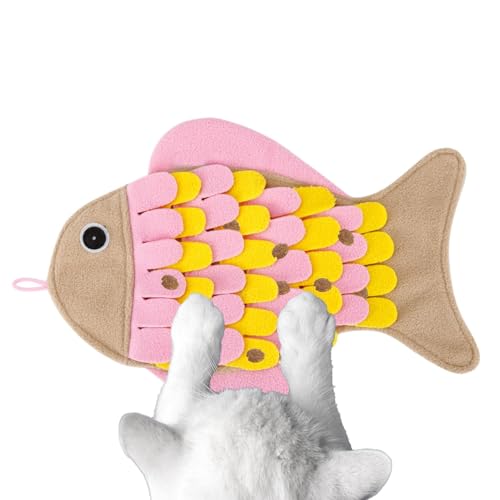 Fischform Katze Futtermatte Rutschfestes Haustierzubehör Interaktive Schnüffeldecke Leckschüssel Spielzeug für Katzen Indoor Pet Supplies Schnüffelmatte für Hunde Futtersuche Spielzeug für Katzen von Riaisttd