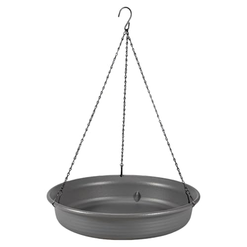 Hangable Bird Bath Bowl, Outdoor Garden Birdbath Tray, S-Shaped Hook Design, Wildlife Feeder Plate, Long Lasting Water Bowl, Perfect for Patio, Backyard, Decking von Riaisttd