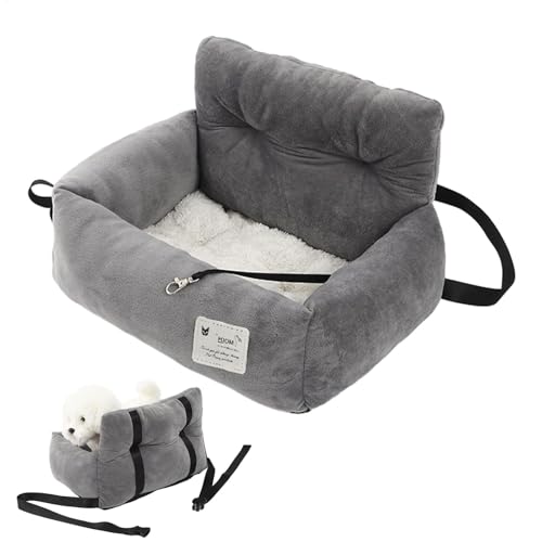 Haustier-Autositz, bequemer Hunde-Sitz, ultraweiches Hundebett, 52 x 41 x 29 cm, sicher und rutschfest, für kleine und mittelgroße Haustiere, gemütliche und bequeme Fahrt von Riaisttd