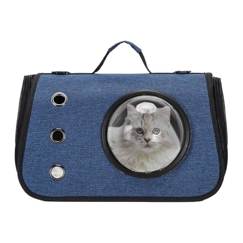 Haustier-Tragetasche für Katzen und Hunde, tragbare Reisetasche für Kleintiere, faltbar, belüftet, 40 x 27 x 25 cm, leichte Tragelösung für Welpen und Kätzchen von Riaisttd