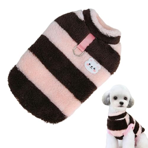 Hundepullover für mittelgroße Hunde, warme Plüsch-Hundejacke mit Zugring, bequemes Haustier-Winter-Outfit, weiche Bekleidung für kleine und mittelgroße Rassen, gemütliche Welpenkleidung, Spaziergänge von Riaisttd