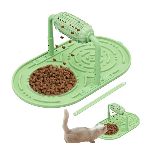 Katzenfutter Schüssel Roller, Silikonmatte Slow Feeder, Katze Hund Feeder Bowl, Slow Feeding Pet Toy, Dog Pet Toy Feeder, Pet Dispenser Spielzeug für Katzen, Slow Feed Hundespielzeug, Silikon Hund von Riaisttd