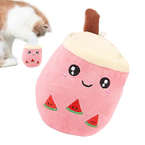 Plush Bubble Tea Dog Toy, Cartoon Stuffed Animal Pillow for Pets, Soft and Cozy Hugging Pillow for Dogs and Cats, Bubble Tea Design Pillow Reduces Pet Boredom, Fun Playtime and Comfortable Nap Time To von Riaisttd