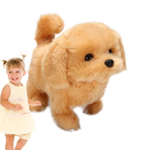 Riaisttd Animated Walking Toy, Interactive Walking Toy, Plush Puppy Toy, Walking Barking Dog Toy, Tail Wagging Dog Toy, Animated Dog for Kids 6.3x3.54x5.91 Inches for Holiday Birthday von Riaisttd