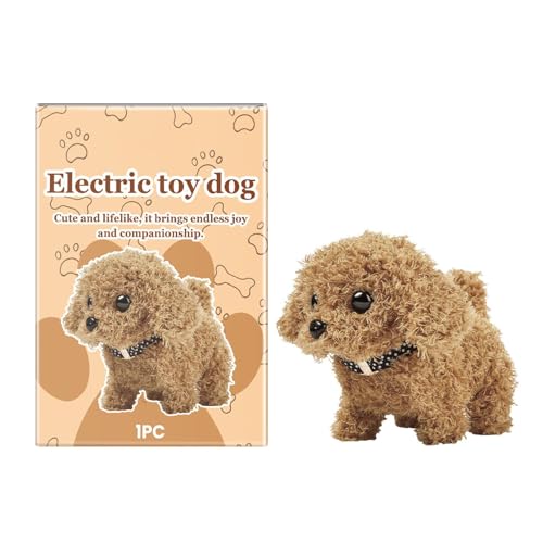 Riaisttd Barking Dog Toy, Walking Electronic Dog, Adorable Walking Puppy Toy, Interactive Stuffed Dog, Electronic Puppy Robot, Walking Barking Dog Toy, Tail Wagging Dog Toy, Indoor Outdoor Dog Robot von Riaisttd