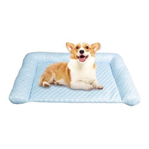 Riaisttd Kühlmatte für Hunde, wasserdicht, atmungsaktiv, für Haustiere, tragbares Kissen, 50 x 30 cm, für Reisen, Auto, Rasen, drinnen, draußen, heißes Wetter, leicht und mühelos tragbar Riaisttd Kühlmatte für Hunde, wasserdicht, atmungsaktiv, für Haustiere, tragbares Kissen, 50 x 30 cm, für Reisen, Auto, Rasen, drinnen, draußen, heißes Wetter, leicht und mühelos tragbar von Riaisttd
