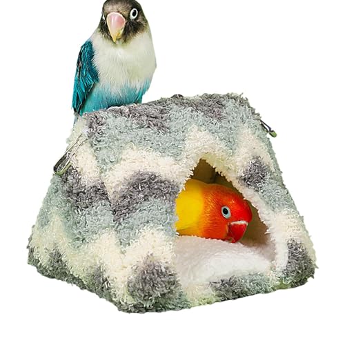 Riaisttd Parrot Cave | Cotton Bird Hideaway Tent for Winter | Cozy Snuggle Nest for Parrots, Parakeets, and Cockatiels | Thickened Bird Cabin with19x19x15cm/7.48x7.48x5.91 inches for Ultimate Comfort von Riaisttd