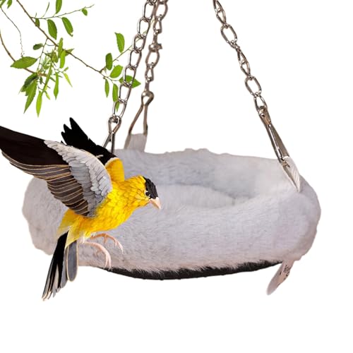 Soft Nest Bird Sleeping Bed, Breeding Bird House, Parrot Cage Hammock, Bird Swing Toys, Comfortable Bird Nest, Small Bird Cage Hammock 20x3cm/7.87x1.18in for Budgie Lovebird Conure Quaker von Riaisttd