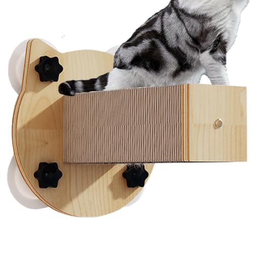 Wall Cat Climber, 4 Suction Cup Heavy Duty Cat Scratcher, Anti-Rutsch-Haustierbedarf, Kitty Hängematte 22 x 22 x 26 cm für kleine und mittelgroße Katzen von Riaisttd