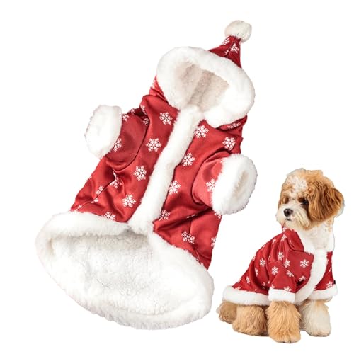 Warme Winterjacke, Weihnachts-Hundemantel, gepolsterte Hundeweste, dicker Hunde-Wintermantel, Outdoor-Hundebekleidung, Winter-Hundekleidung, isolierte Hundejacken, Baumwolle, gepolstert, Hundezubehör von Riaisttd