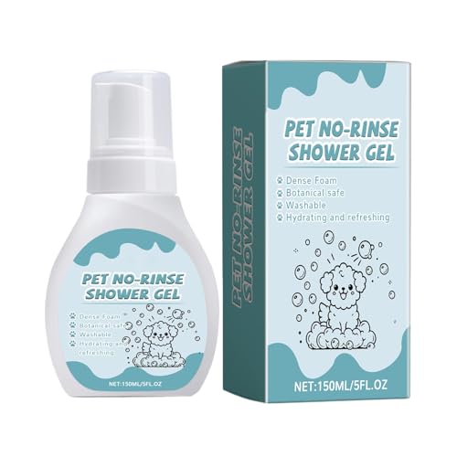 Wasserloses Katzen-Shampoo, kein Ausspülen Katzen-Shampoo, Trockenshampoo für Katzen, Haustierfreundliches Katzen-Shampoo, trockenes schäumendes Badspray für Katzen, wasserloses Hundeshampoo, von Riaisttd