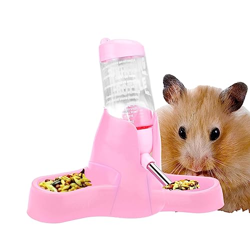 Kleine Tierwasserflasche ohne Tropfen - Automatische Futter- und Wasserflasche ohne Tropf für Kleintierkäfige - 80 ml Hamster-Wasserflasche, Wasserspender für Käfig Rianpesn von Rianpesn