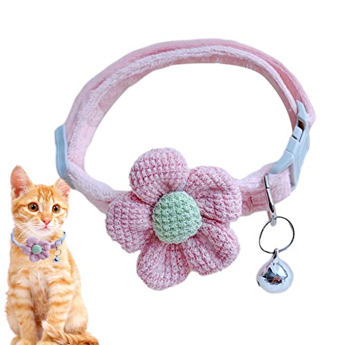 Rianpesn Katze Blumenhalsband - Zartes Katzenhalsband mit Blumen-Katzenhalsband - Sicheres Haustier-Halskettenzubehör für Hochzeitsfeiern von Rianpesn