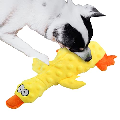 Rianpesn Quietscheente Hundespielzeug,Spielzeug für Haustiere mit Mehreren Haustieren - Keep Mouth Clean Squeak Pet Toy Yellow Duck Interaktives Spiel für kleine mittelgroße Hunderassen von Rianpesn