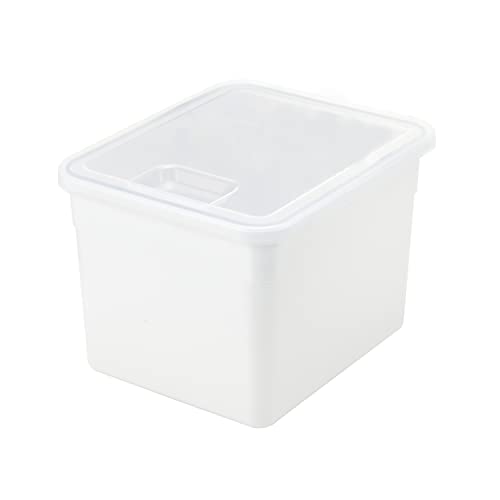 Richell Pet Stuff Container Medium, Deckel mit Scharnier für Futter oder Spielzeug, kommt mit Messbecher, Aufbewahrung für Hunde, Katzen und Kleintiere von Richell