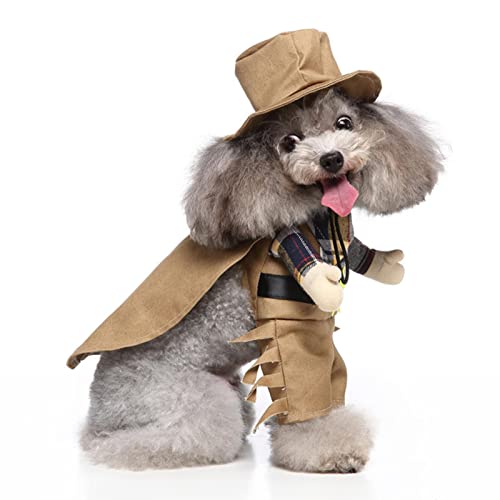 Halloween-Hundekleidung - Kostüme zum Thema Urlaub,Pet Standing Outfit Lustiges aufrechtes Outfit für große und extra große Hunde von Richolyn