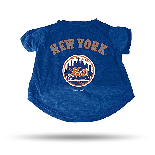 Rico Industries MLB New York Mets Haustier-T-Shirt, Größe L, Teamfarben, Größe L von Rico Industries