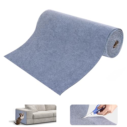 Kratzmatte Katze Selbstklebend, Kratzschutz Katze Sofa, Kratzteppich für Katze, Katzenkratzmatte für Sofa, Möbel, Tür, Wand, L 200cm x B 40cm (Hellgrau) von Ricyea