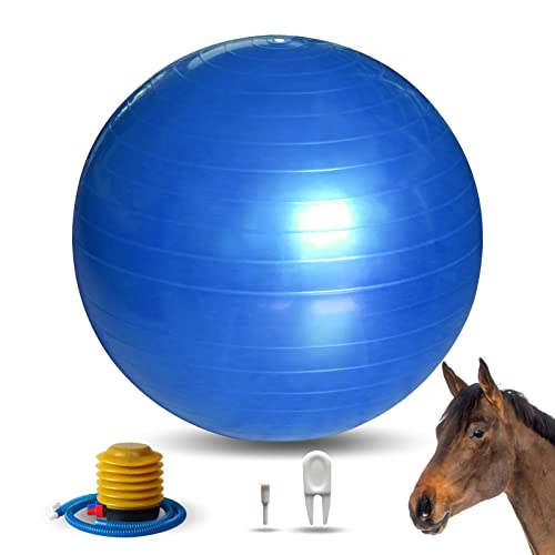 RideFound Pferde-Spielbälle, 76,2 cm, Mega-Pferdeball für Spieltraining, Pferdefußball, Anti-Burst, Herding-Ball für Pferde, Ziege, Esel, Blau von RideFound