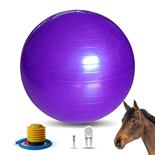 RideFound Pferde-Spielbälle, 76,2 cm, Mega-Pferdeball für Spieltraining, Pferdefußball, Anti-Burst, Hüteball für Pferde, Ziege, Esel, Violett von RideFound