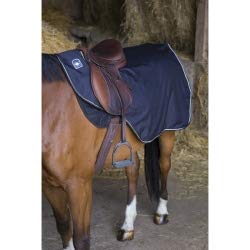 RIDING WORLD wasserdichte Nierendecke mit Fleece Futter, Rückenlänge 125 cm, schwarz von Riding World