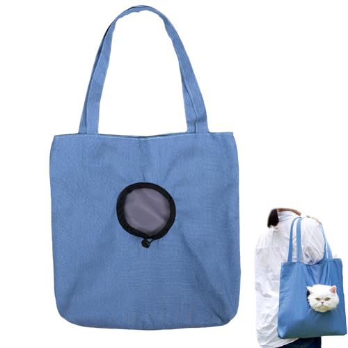 Hundetragetuch,Hundetasche,Hundetragetasche,Tragetuch Hund,Hunde Tragetasche,Hundetragetasche Bis 12 Pfund,für Spaziergang Aktivitäten Im Freien und Ausflüge (44×44cm,Blau) von Rienan