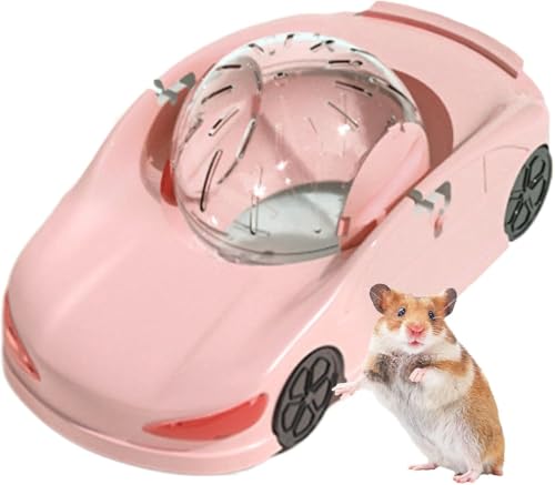 Exercise Wheel for Hamsters,Silent Fitness Wheel Toy Vehicle for Small Pets,Hamster Running Ball,Interactive Fitness Rolling Ball,Funny Transparent Ball for Hamsters, Ferrets & Animals (Pink) von Rietoiu