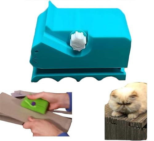 Kitty Cutter,Cardboard Cutter for Cat Scratchers,3D Printed Card Board Cutter,Cardboard Cutter DIY Cat Scratchers,Handheld Cardboard Recycle Tool,Cardboard Cutting Machine Strip Tool (Blue) von Rietoiu