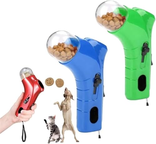 Rietoiu Cat Treat Launcher Gun Shooter,Pet Food Dispenser Launchers,Training Puppy Shooter Feeder,Interactive Dog Food Catapult,Handheld Pet Snack Shooter for Cats & Dogs Food Catapult (Set A) von Rietoiu