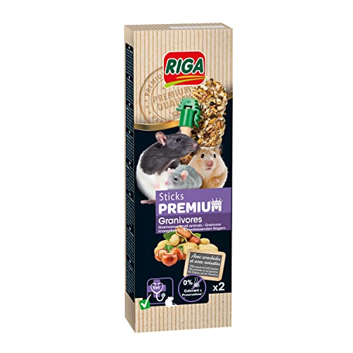 Premium Nager Riegel Walnuss, 2 Sticks, 1 Pack, insgesamt 110 g von Riga