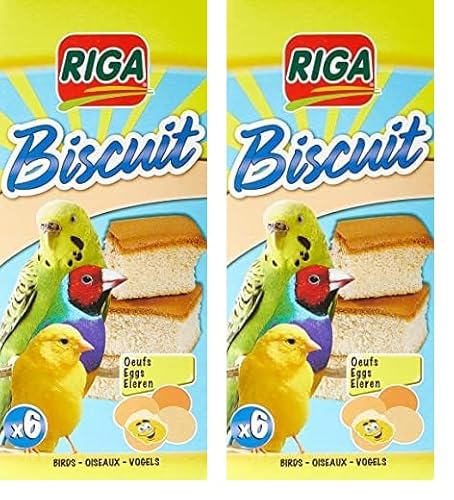 Riga 6 Kekse mit Ei für Vögel, 65 g (Packung mit 2) von Riga