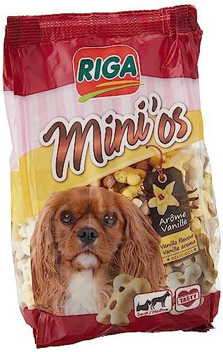 Riga - Mini'Os Hundekekse - Leckerbissen für Hunde - Vanillegeschmack - hoher Proteingehalt - ideal für die Erziehung - 500g-Packung von Riga