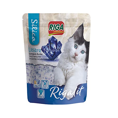 Riga - Rigalit Crystal - Absorbierendes Katzenstreu Mineralischen Ursprungs - Kieselgel - Absorbiert Gerüche - verhindert Bakterienwachstum - 2,2 kg von Riga