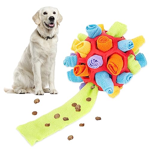 Riisoyu Schnüffelball für Hunde,Schnüffelspielzeug Interaktives Hundespielzeug Tragbarer Haustier Snuffle Ball Toy das Geruchstraining von Hunden für Kleine Mittelgroße Hunde Haustier von Riisoyu