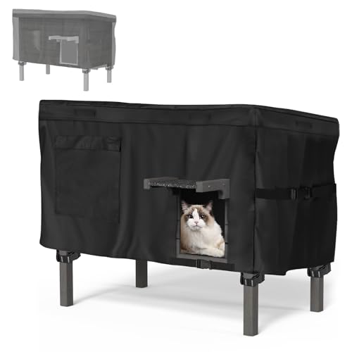 Rilime Outdoor Katzenhausabdeckung für GDLF für Ciokee (nur Abdeckung), Outdoor Katzenhausabdeckung, Feral Cat House Cover, 87,6 cm L x 54,6 cm B x 69,1 cm H von Rilime