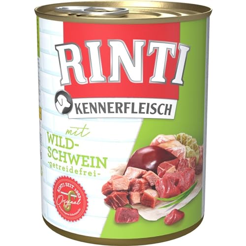 12er Pack Rinti Pur Kennerfleisch Wildschwein 800g von Rinti