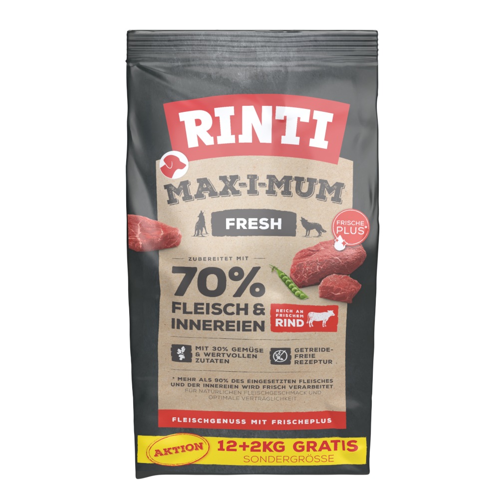 2 kg gratis! 14 kg RINTI Max-I-Mum - Fresh Rind 2 kg gratis! 14 kg RINTI Max-I-Mum - Fresh Rind von Rinti