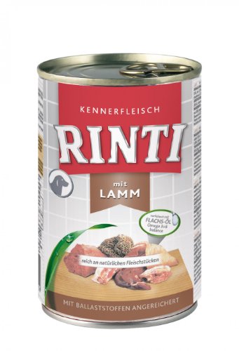 24er Pack Rinti Pur Kennerfleisch Lamm 400g von Rinti