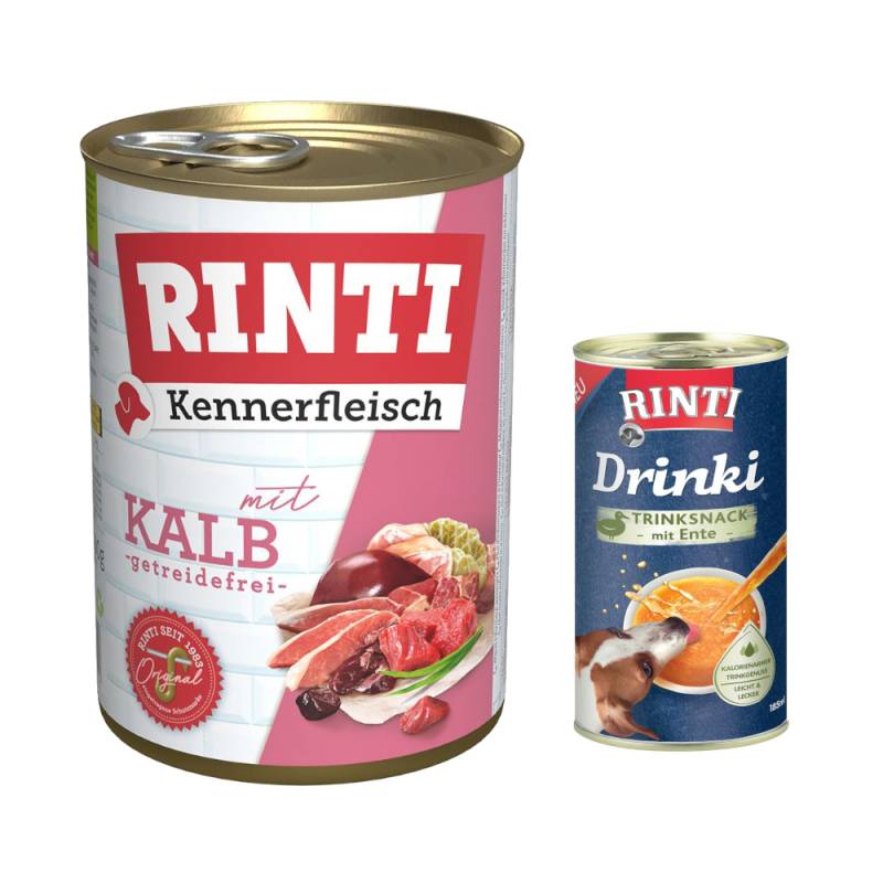 6 x 400 g RINTI Kennerfleisch + 185 ml Drinki mit Ente gratis! - Kalb von Rinti