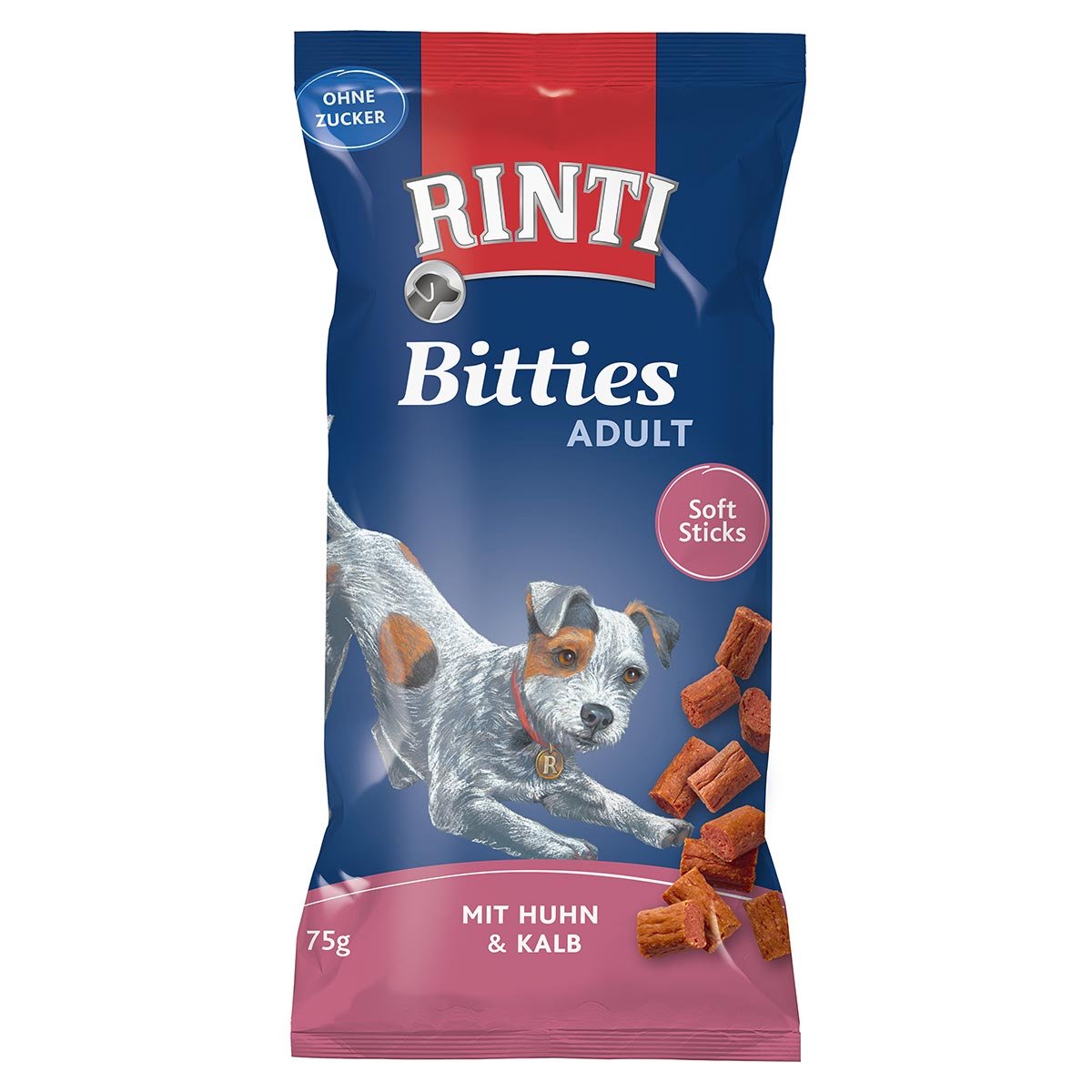 RINTI Bitties Adult Huhn und Kalb 4x75g von Rinti