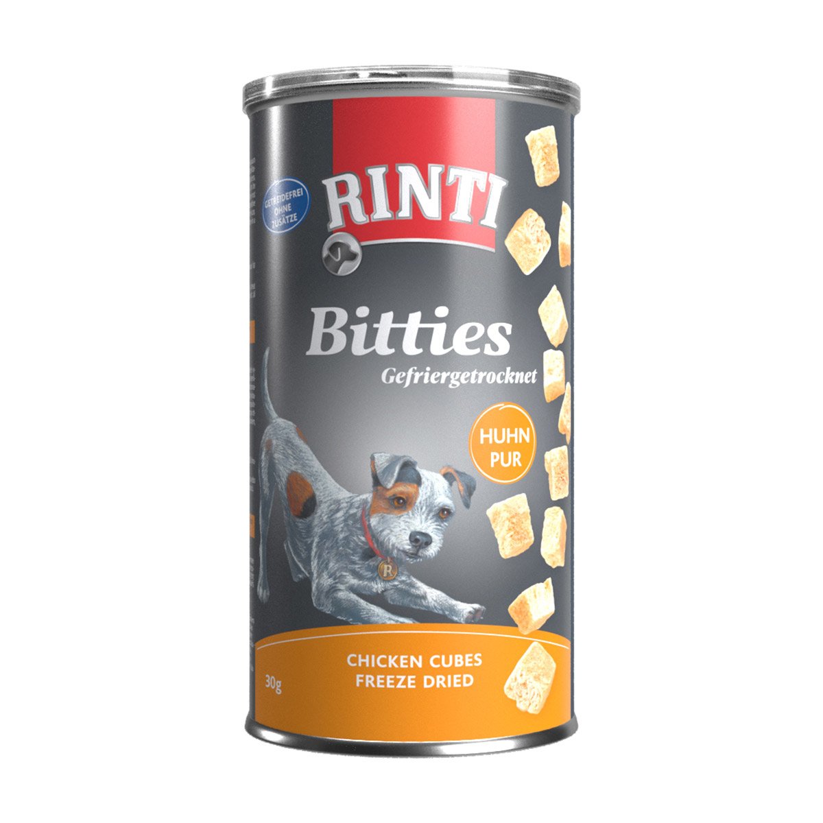 RINTI Bitties Huhn Pur gefriergetrocknet 6x30g von Rinti