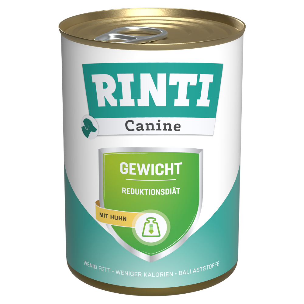 RINTI Canine Gewicht mit Huhn 400 g - 12 x 400 g von Rinti