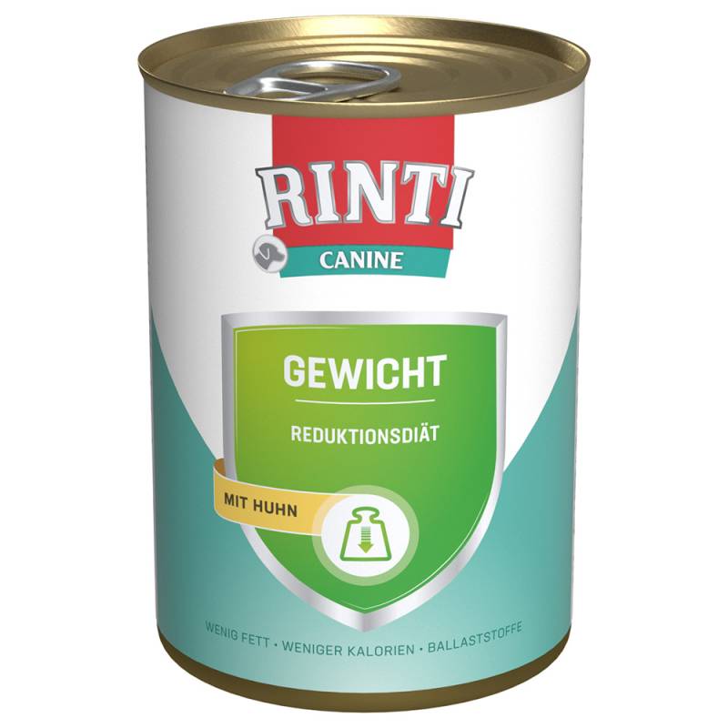 RINTI Canine Gewicht mit Huhn 400 g - 12 x 400 g von Rinti