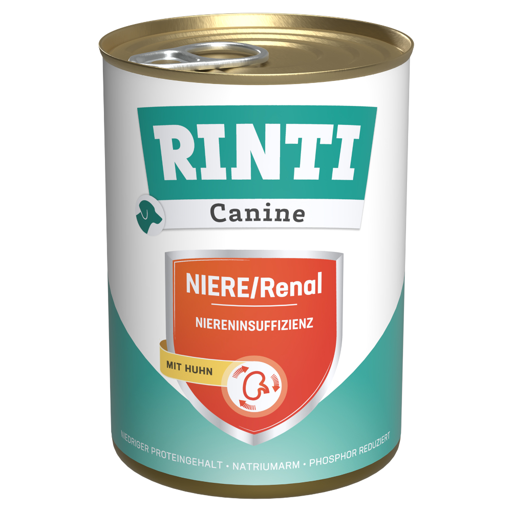 RINTI Canine Niere/Renal mit Huhn 400 g - 12 x 400 g von Rinti