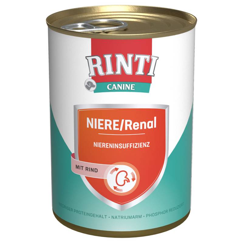 RINTI Canine Niere/Renal mit Rind 400 g - Sparpaket: 24 x 400 g von Rinti